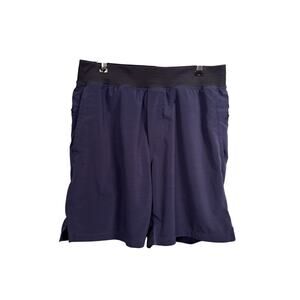 Fabletics Shorts Mens Small Navy Blue The One Short Lined 7in Zipper Pockets